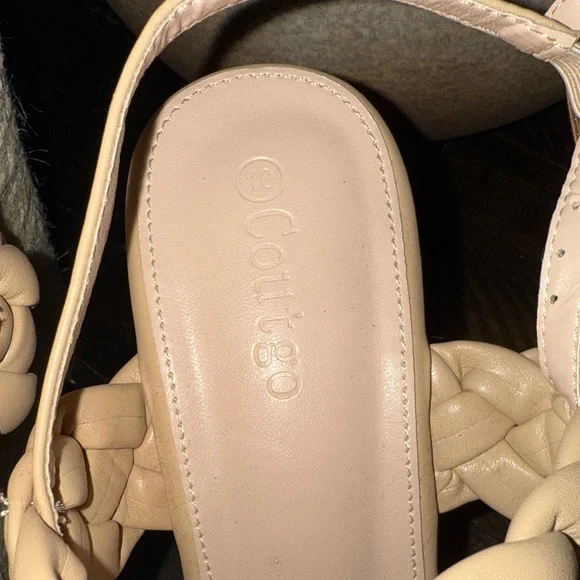 Braided Tan Platform Wedge Sandals NWOT - Picture 8 of 9